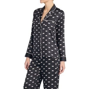 Kate Spade Print Charmeuse Pajamas Sz Large